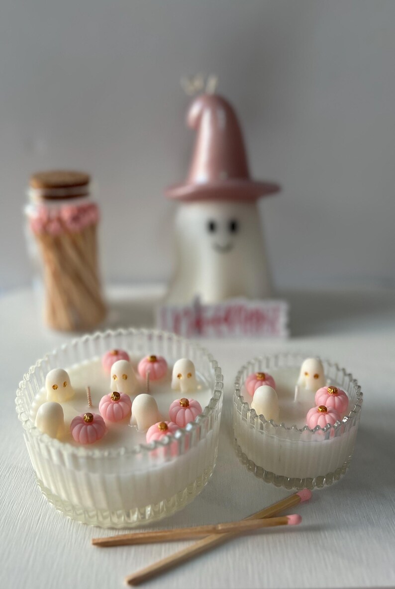 Pumpkin Candles, Halloween Candles, Halloween Decor, Fall Candles, Frosted Pumpkin Scent