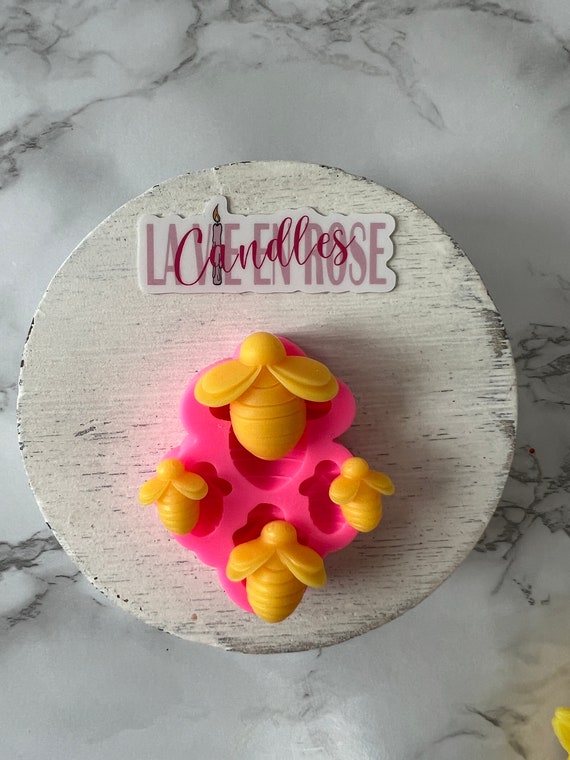 Honeybee Silicone Mold, Bee Shaped, Food Grade Silicone, Soft Texture, Easy to Use, Easy Release, Wax Embeds, Clay, Jewelry, Fondant, Resin