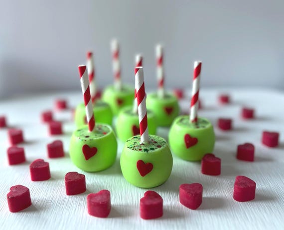 Mini Caramel Apple Wax Melts, Grinch Inspired Wax Melts, Christmas Wax Melts, Holiday Wax Melts, Caramel Apple Scented, Stocking Stuffer