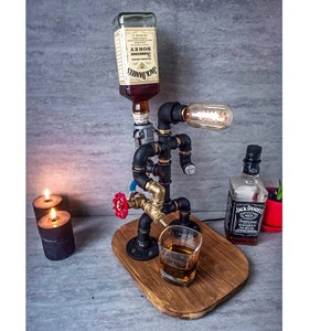 Steampunk Alcohol Dispenser, Liquor Alcohol Whisky Dispenser, Alcohol lover gifts, Fireman Liquor Dispenser, Bourbon dispenser, Decanter