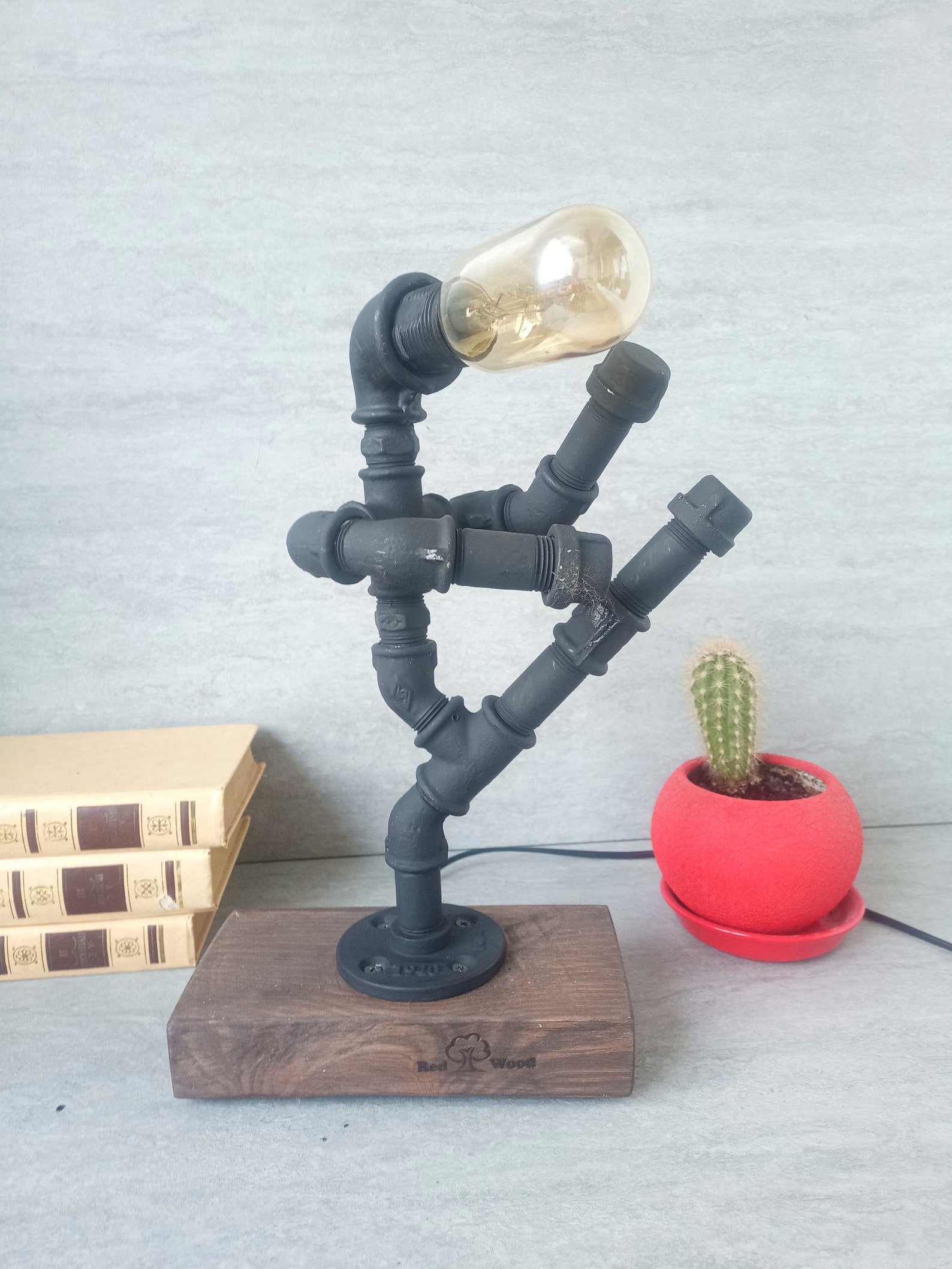 PipeMan Desk LampRobot LampHome for himEdison Etsy