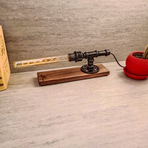 Rustic table lamp, Loft desk lamp, Table lamp, Industrial lighting, Desk lamp, Pipe Desk Lamp, Edison Steampunk lamp, Pipe Lamp, Edison lamp