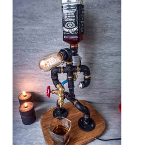 Industrial liquor dispenser, Steampunk dispenser, Alcohol lover gift, Beverage dispenser,  Whiskey decanter, Jack Daniels dispenser, Alcohol