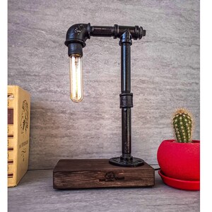 Steampunk desk lamp, Industrial desk lamp, Table lamp, Industrial lighting, Desk lamp, Pipe Desk Lamp, Edison Steampunk lamp, Pipe Lamp