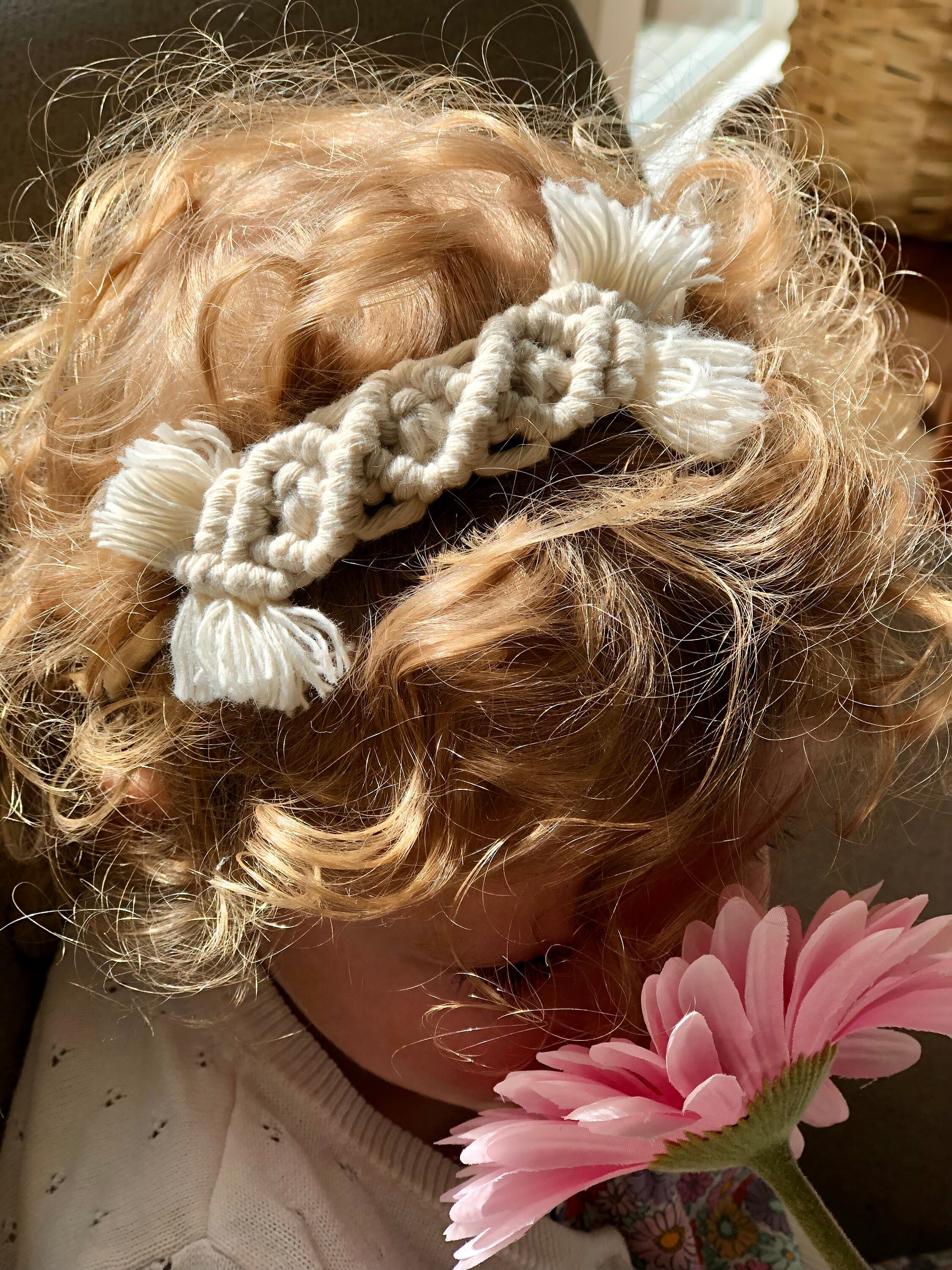 Macrame Headband, Assorted Colours, Girls Headband, Newborn  display picture 1