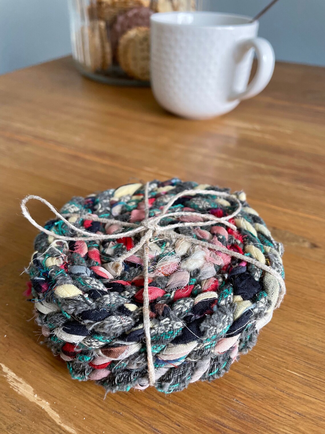 Fabric Twine Coasters Etsy
