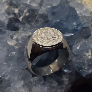 Gott Mit Uns Silver Signet Ring - Timeless Unisex Statement Piece with Historic Motif