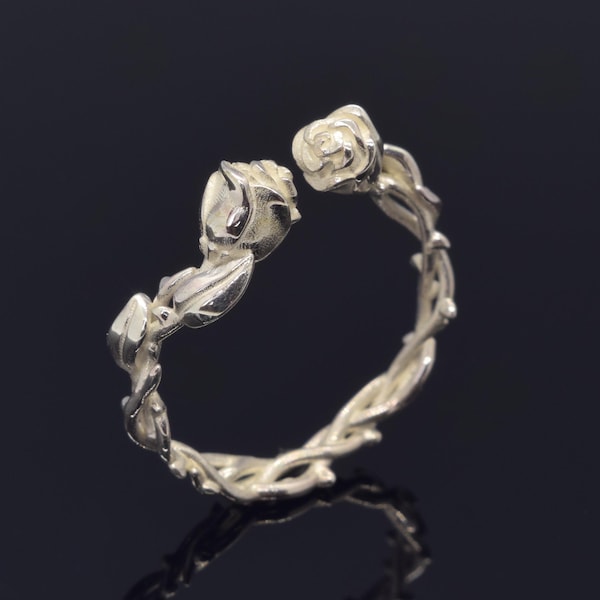 Rose and Thorn Ring Etsy