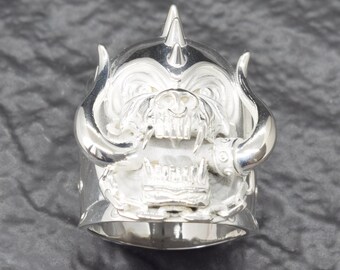 Motorhead Snaggletooth War Pig Silver Ring - Tribute to Rock