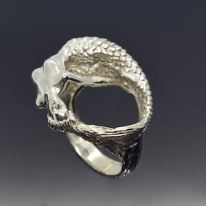 Unique Chunky Mermaid Silver Ring, Mystical and Enchanting Jewelry for All Occasions