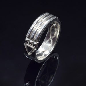 Atlantis Ring, Sterling Silver Atlantis Ring, Shiny Finish
