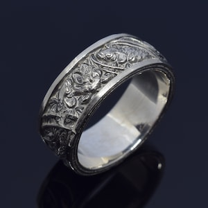 Japanese Koi Fish Ring, Two Carp Ring, Sterling Silver Lotus Flower Ring, Japanese Jewelry