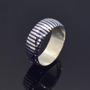 Enamel Ring in Silver,  His and Hers Rings, Unique Armenian Jewelry Piece