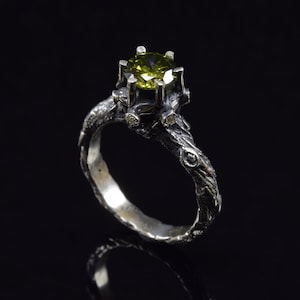 Minimalist Birthstone Silver Ring, Dainty Jewelry, Gifts for Mom