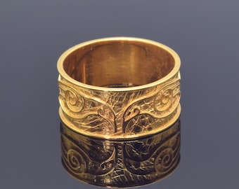 Silver Viking Raven Ring, Viking Wedding Band, Crow Norse Jewelry
