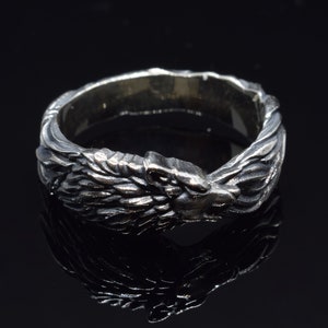 Wolf Ring, Wolf Wedding Band, Celtic Wolf Ring, Wolf Jewelry