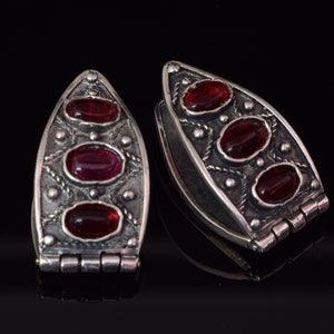 Byzantine Earrings Silver, Garnet Earrings, Garnet Silver Earrings, Byzantine Jewelry, Byzantine Silver Earrings, Garnet Silver Earrings