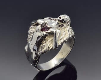 Handcrafted &#39;Take My Heart&#39; Red Stone Ring - Unique Silver Jewelry for the Romantic at Heart