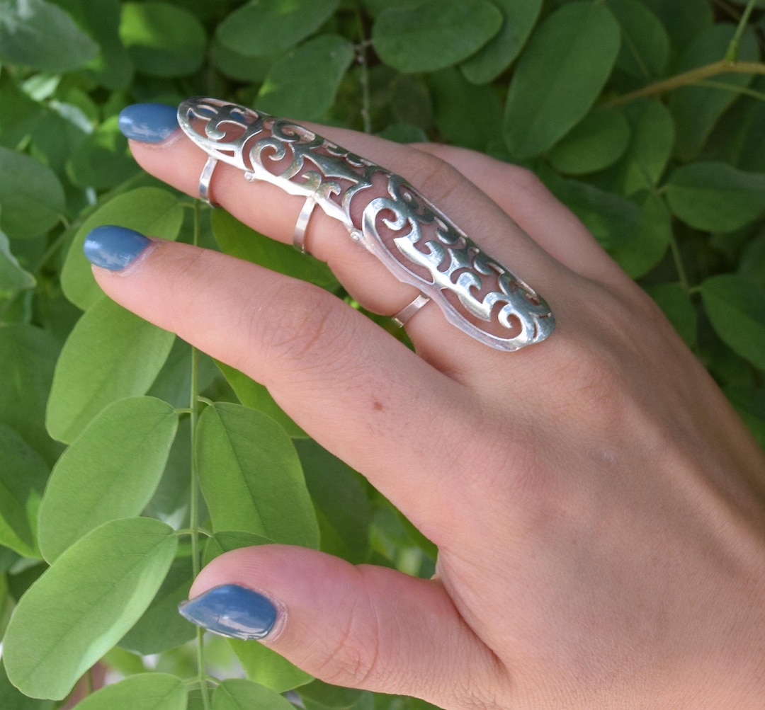 Whole Finger Sterling Silver Claw Ring, Full Finger Rings, Claw Rings ...