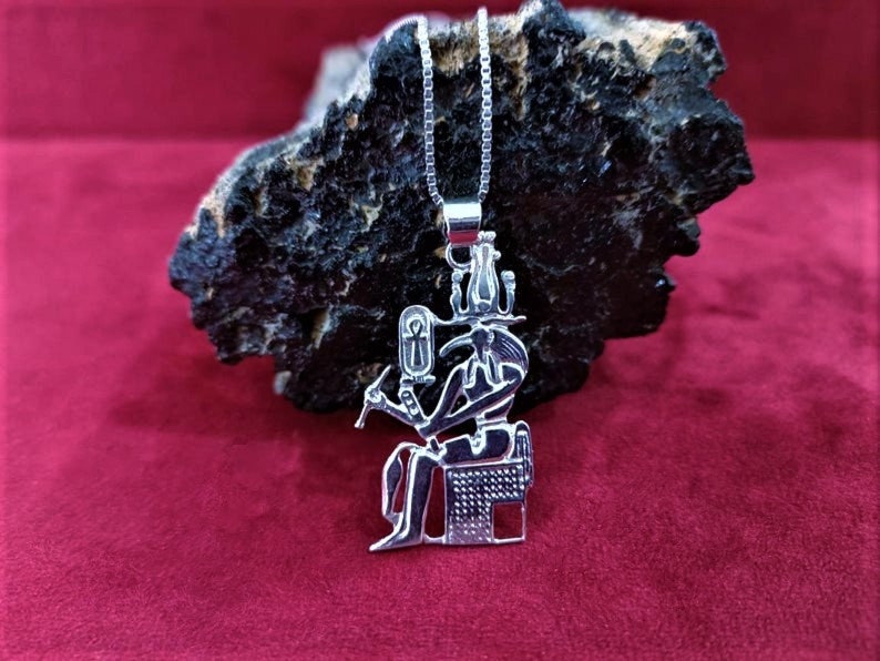 Thoth Jewelry God Thoth Necklace Sterling Silver Amuletic Jewelry