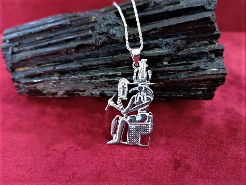 Thoth Jewelry God Thoth Necklace Sterling Silver Amuletic Jewelry
