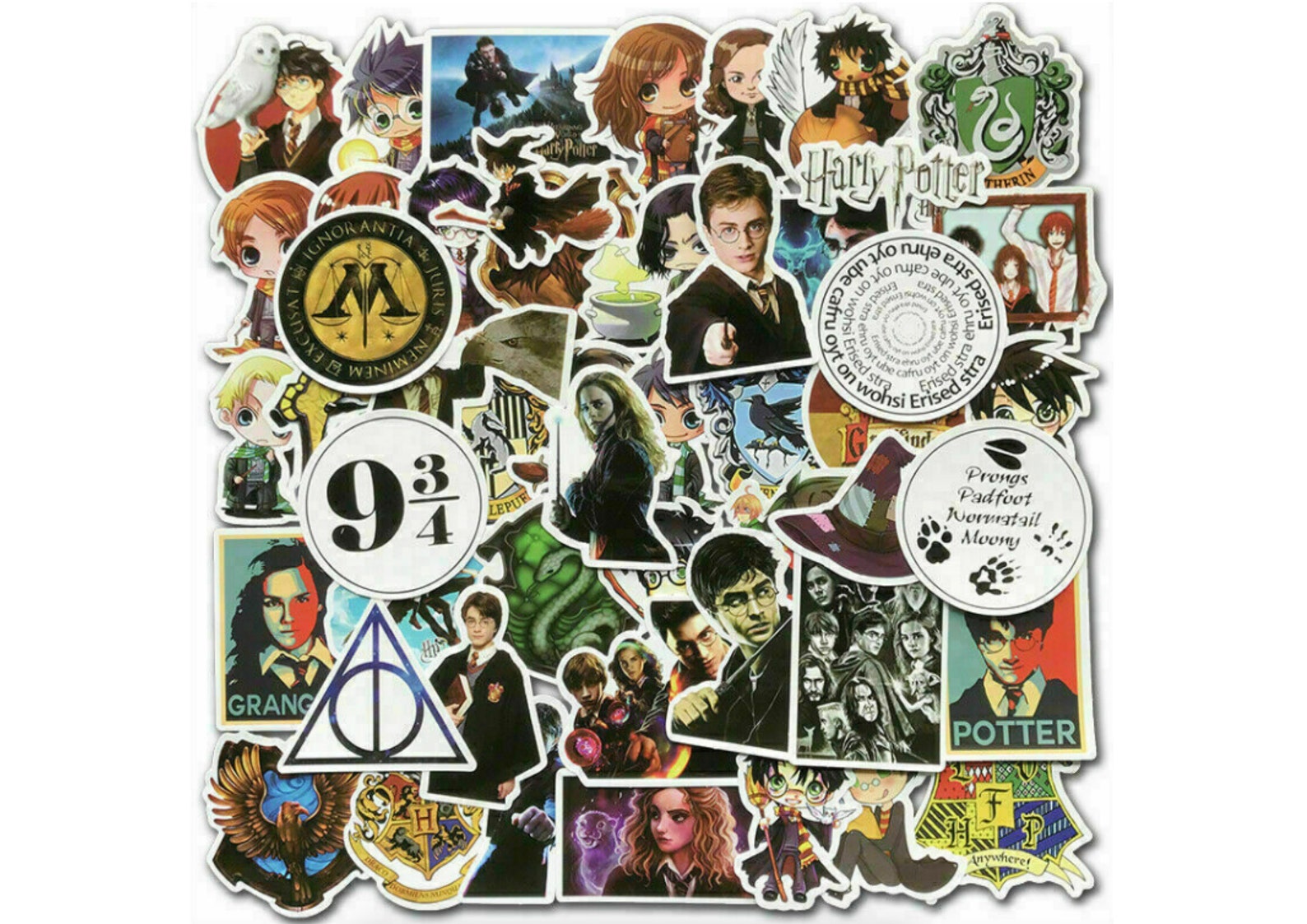 50 Piece Pack of 'Harry Potter' Stickers Etsy