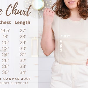 May include: Size chart for a unisex short sleeve tee, showing chest and length measurements in inches for sizes XS to 4XL. The chart shows measurements from 16.5 inches to 30 inches for chest and 27 inches to 34 inches for length.