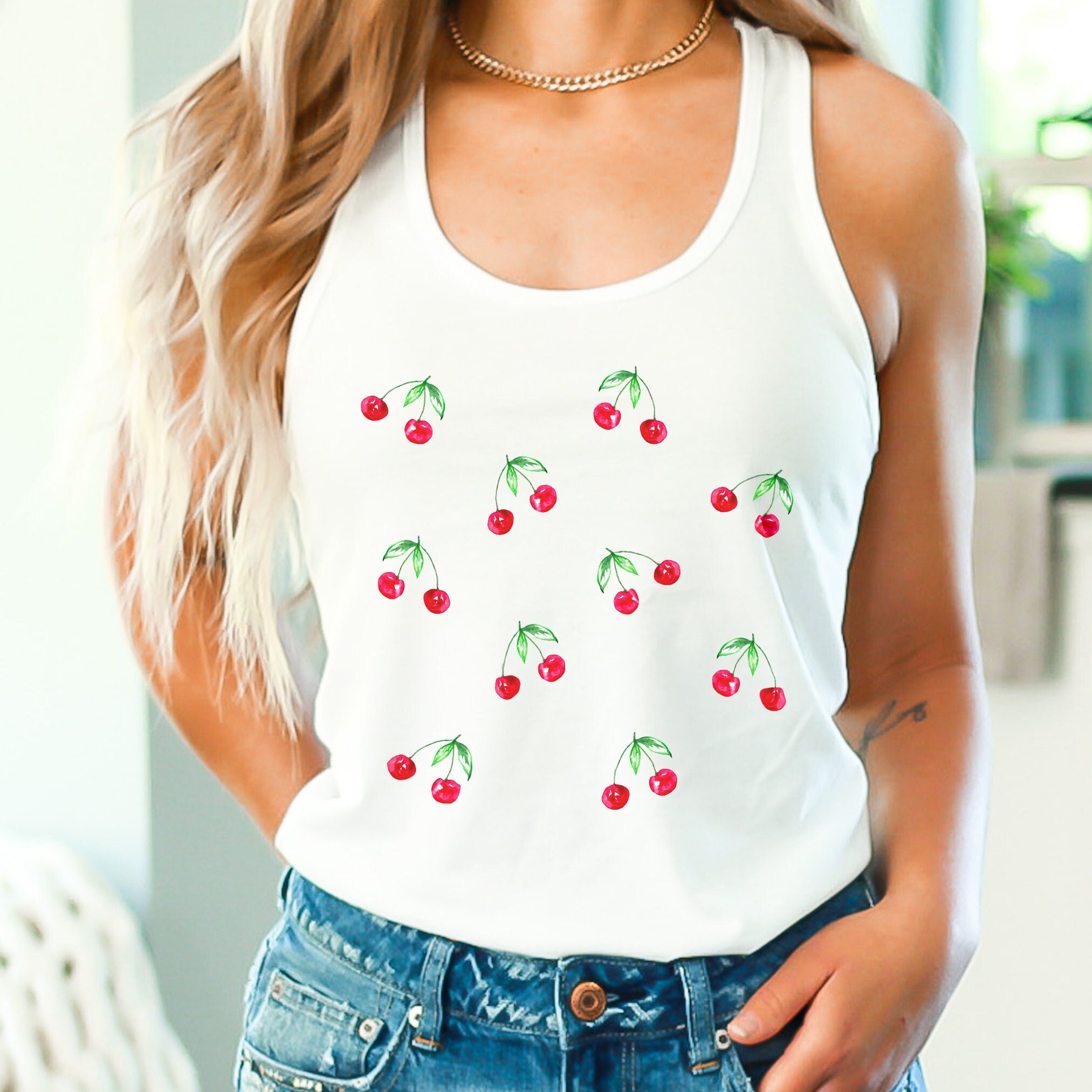 Cherry Tank Tops - Etsy