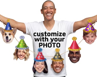 Custom Face Birthday Banner | Personalized Happy Birthday Party Photo Garland | Big Face Bunting