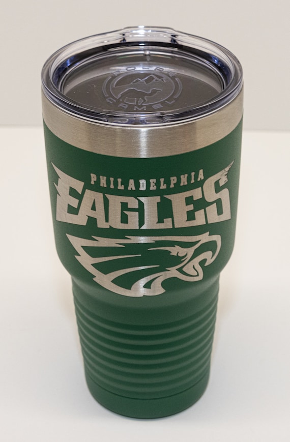 Eagles 30oz Tumbler | Laser Engraved Insulated Stainless Steel Water Bottle | Philly Football Gift