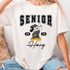 Disney Senior 2025 T-Shirt, Mickey Minnie Graduation Sweater, Graduation Party Shirt, Mickey End of School Tee, Minnie Graduate 2025 Shirt