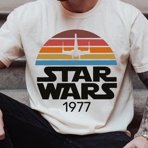 Star Wars 1977 T-Shirt, Disney Star Wars Shirt, Galaxy&#39;s Edge Shirt, Star Wars Fans Shirt, Retro Star Wars Shirt, Galaxy Wars Tee