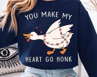 Goose Valentine Day Tshirt, Lover Goose Sweatshirt, Goose Love Day Hoodie, Goose Lover T-shirt, Funny Valentine Shirt, Romantic Goose Tee