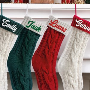 Personalized Embroidered Christmas Stocking: Christmas Family Stockings, Embroidered Monogram Stockings, Stockings With Names, Name stocking
