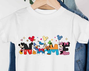 T-shirt Mickey-naam, T-shirt Disney Mouse familie, Mickey Mouse hoodie, shirt Mickey en vrienden, T-shirt Mickey aangepaste naam, verjaardagsshirt muis