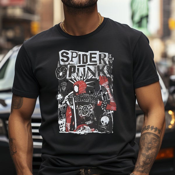 Spider Punk Comics Book Shirt, Spiderman Across The Spider-Verse Sweatshirt, Spider Ghost Hoodie, Spiderman Marvel Tee, Spiderman 2024 Shirt