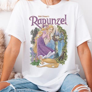 Rapunzel Tangled T-Shirt, Disneyworld Princess Girl Shirt, Princess Rapunzel Tee, Disney Princess Sweatshirt, Floral Rapunzel Shirt