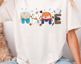 Disney Frozen T-Shirt, Custom Princess Name Shirt, Princess Anna Shirt, Disney Elsa Sweatshirt, Princess Birthday Party Shirt