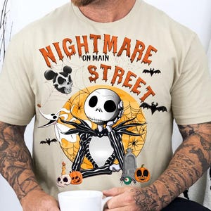 The Nightmare Street T-shirt, Disney Jack Skellington Halloween Shirt, Zero Dog Hoodie, Mickey Balloon Halloween Sweatshirt