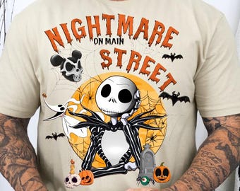 The Nightmare Street T-shirt, Disney Jack Skellington Halloween Shirt, Zero Dog Hoodie, Mickey Balloon Halloween Sweatshirt
