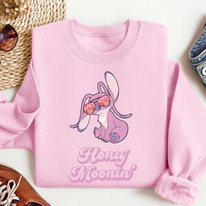 Stitch Angel Couple Matching Shirt, Disney Fiance T-shirt, Honeymoon Tee, Valentines Day Tee, Bride Groom Sweatshirt, Romantic Trip Shirt