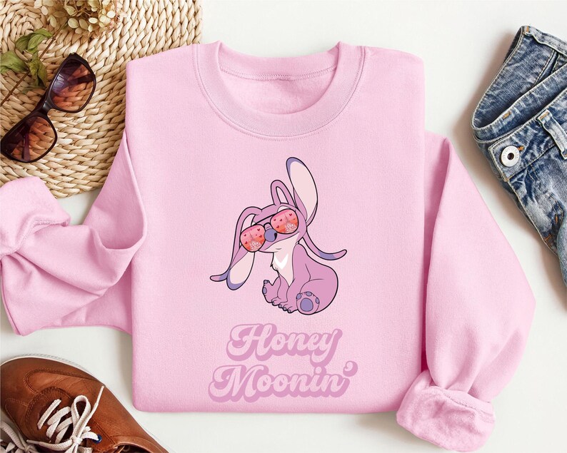 Stitch Angel Couple Matching Shirt, Disney Fiance T-shirt, Honeymoon Tee, Valentines Day Tee, Bride Groom Sweatshirt, Romantic Trip Shirt