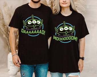 Toy Story Aliens mamma pappa-tröja, Disney matchande mamma dada-tröja, mamma och pappa-presenttröja, Toy Story Aliens familjetröja