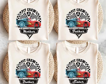 Cars Birthday Family T-Shirt, Lightning McQueen Birthday Matching Tee, Pit Crew Party Shirt, Birthday Boy Shirt, Disney Family Birthday Tee