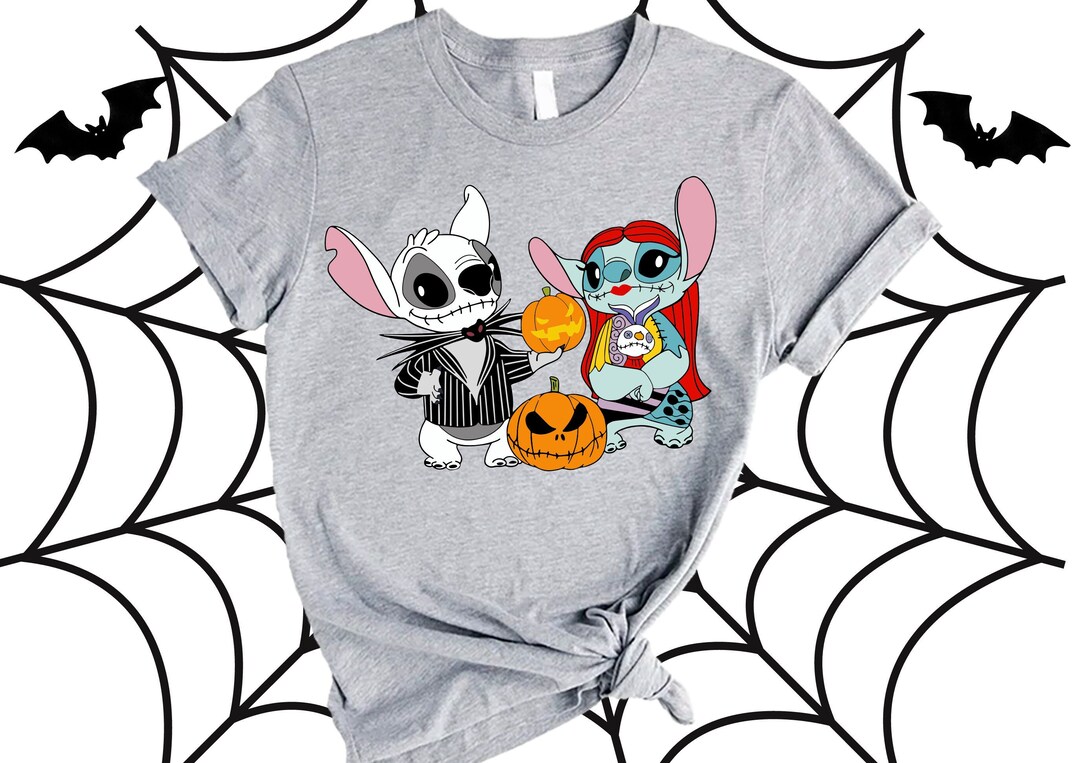 Disney Stitch and Angel Halloween Shirt, Stitch Halloween Shirt, Funny