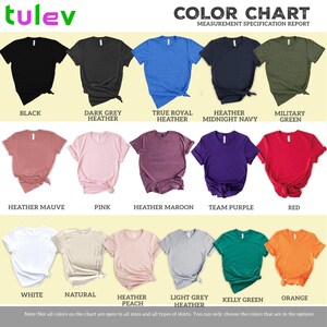 a color chart for a women's t - shirt