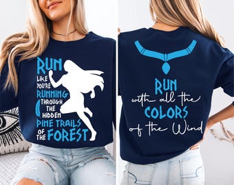 Disney Run Princess T-shirt, Pocahontas Run Sweatshirt, WDW Princess Half Marathon 2026 Tee, Disney Run Marathon Weekend Shirt