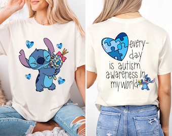 Stitch Autism Awareness T-shirt, Disney Autism Shirt, Awareness Day Shirt, Autism Awareness Month Tee