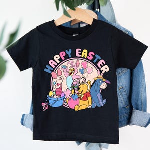 Disney Happy Easter T-shirt, Winnie the Pooh Easter Shirt, Pooh Bear Easter Shirt, Disneyworld Easter Kids Shirt, Piglet Easter Tee