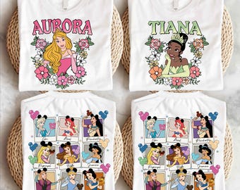 Disney Princess T-Shirt, Cinderella Shirt, Snow White Sweatshirt, Jasmine Tee, Rapunzel Shirt, Little Mermaid Tee, Belle Shirt